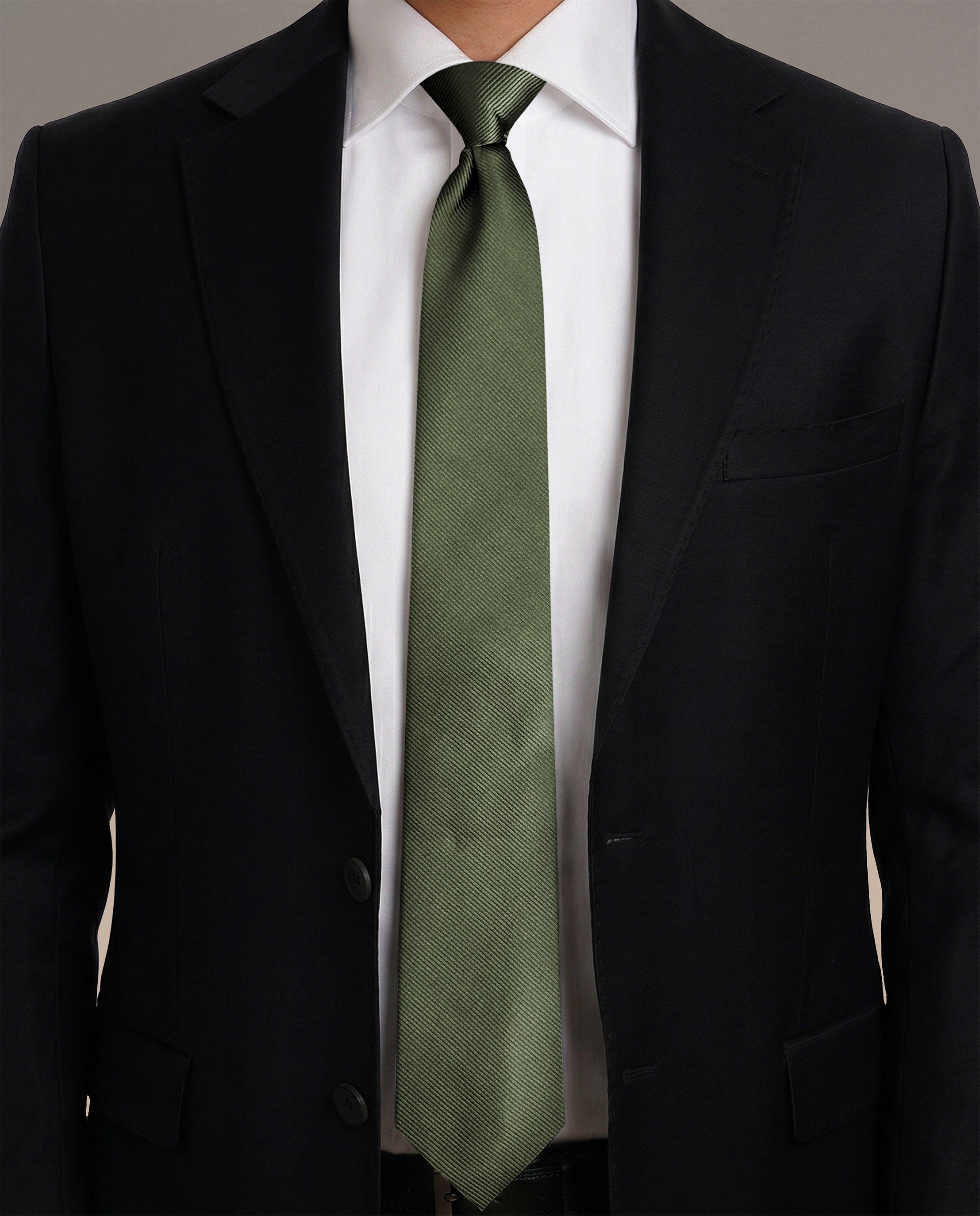 Basic Olive Green Ready Tie